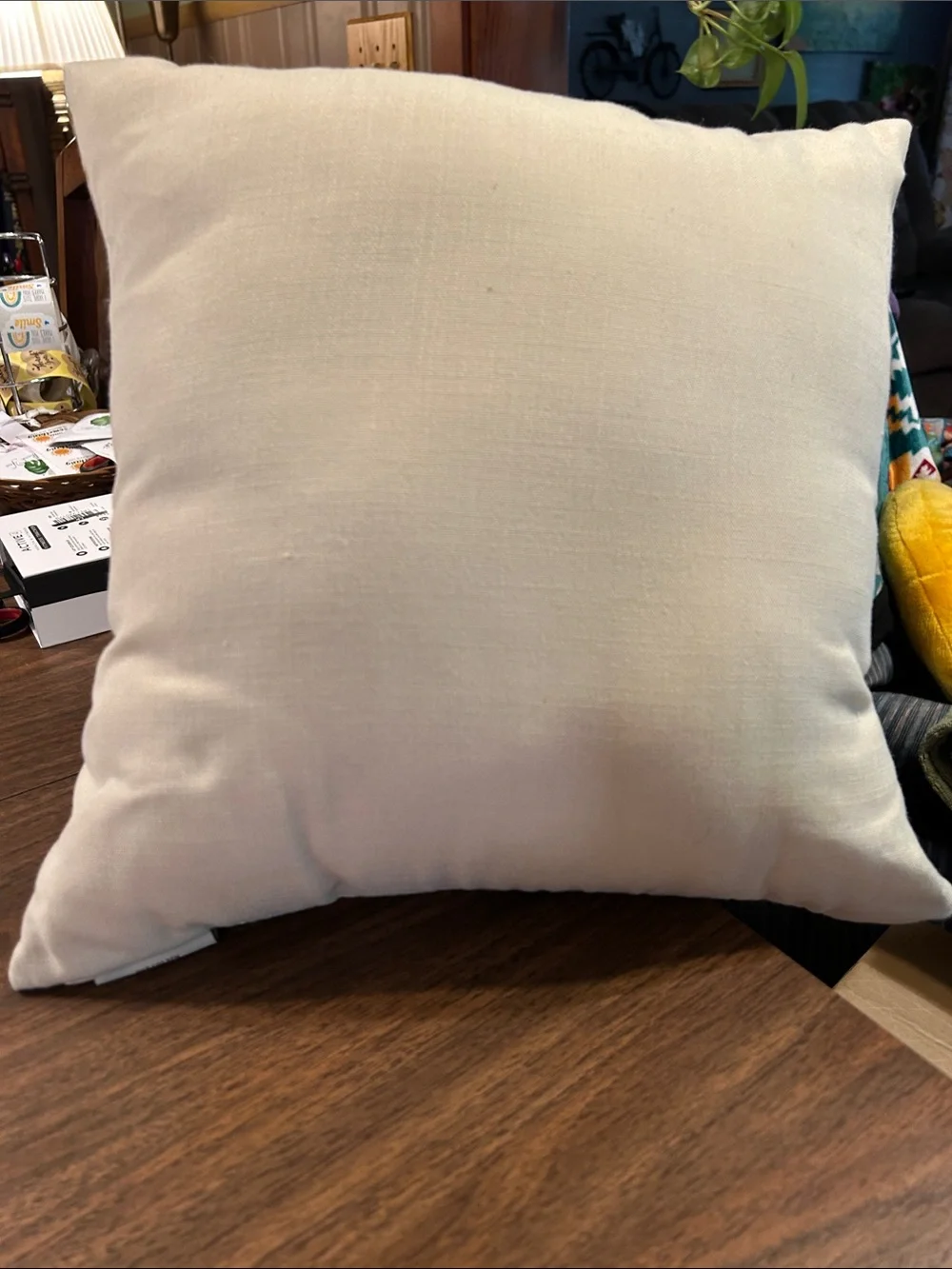 Yellow Sunflower Appliqué Accent Pillow by